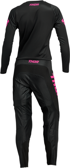 THOR Women's Sector Minimal Jersey - Black/Pink - Large 2911-0250