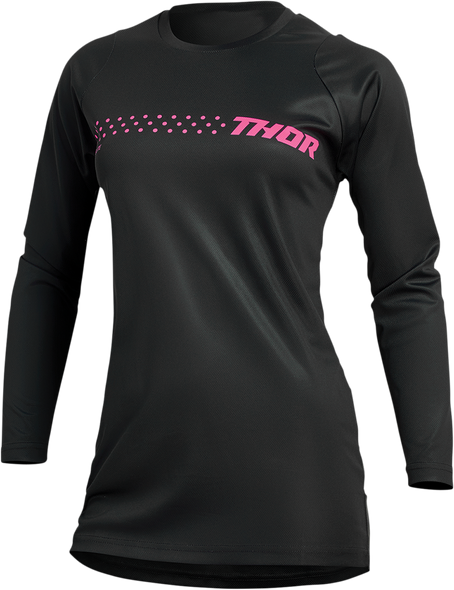 THOR Women's Sector Minimal Jersey - Black/Pink - Small 2911-0248