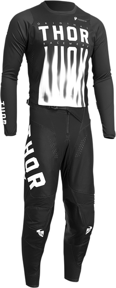 THOR Pulse Vapor Jersey - Black/White - Small 2910-6918