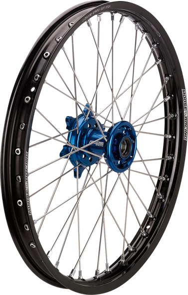 MOOSE RACING SX-1 Complete Wheel - Front - Black Wheel/Blue Hub - 21"x1.60" - Husqvarna MF-16021-BKBU