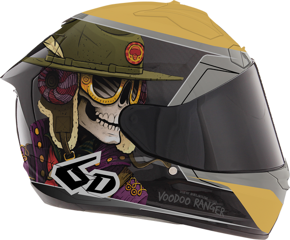 6D HELMETS ATS-1R Helmet - Voodoo Ranger - Black/Gold - Medium 30-0806