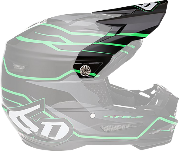 6D HELMETS ATR-2 Visor - Phase - Black Green 72-6101