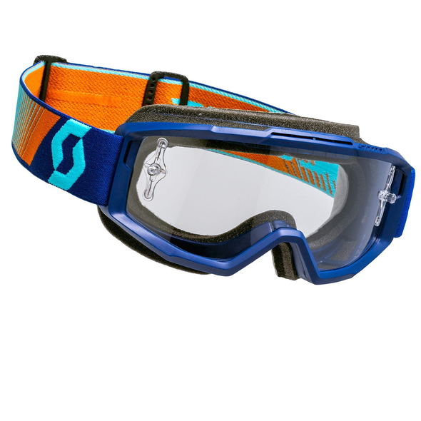 SCOTT Split OTG Goggles - Blue/Orange - Clear Works 2855377436113