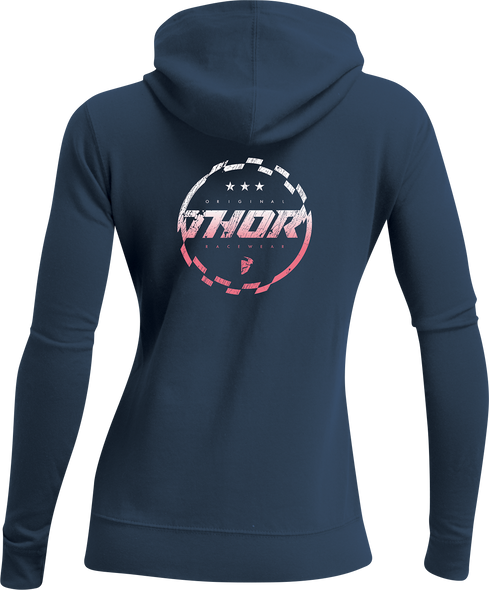 THOR Women's Halo Zip-Up Hooded Sweatshirt - Navy - Medium 3051-1188