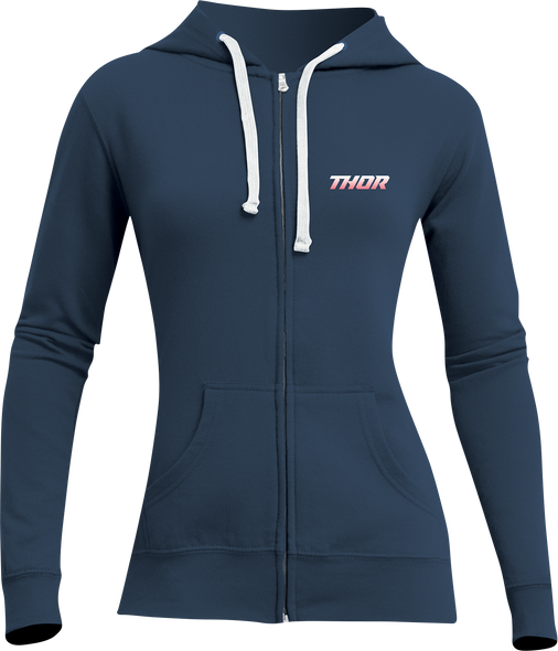 THOR Women's Halo Zip-Up Hooded Sweatshirt - Navy - Small 3051-1187