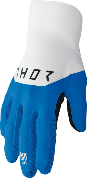 THOR Agile Rival Gloves - Blue/White - Large 3330-7240