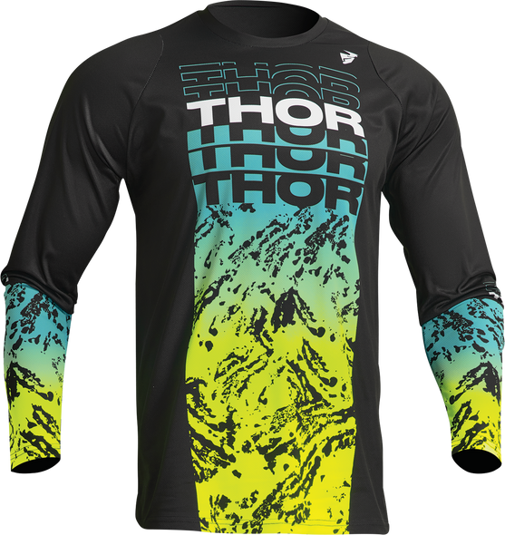 THOR Youth Sector Atlas Jersey - Black/Teal - Large 2912-2213