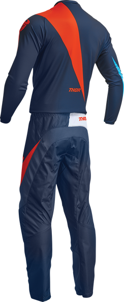 THOR Sector Edge Jersey - Navy/Orange - Large 2910-7148