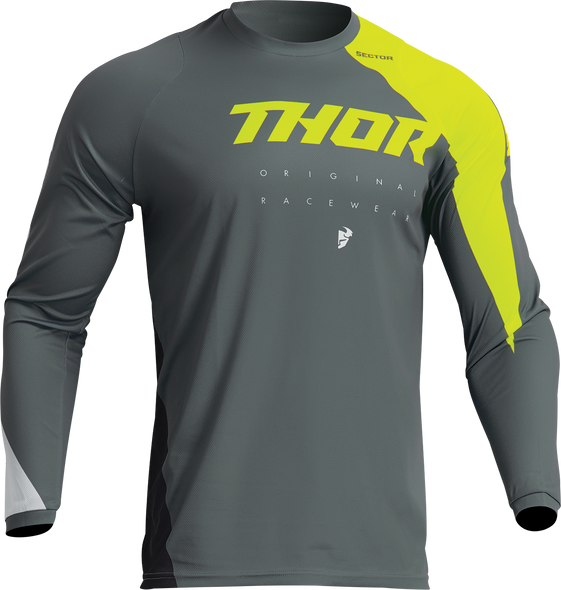 THOR Sector Edge Jersey - Gray/Acid - Large 2910-7141
