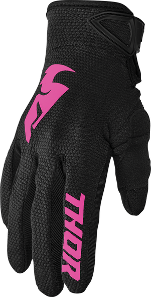 THOR Women's Sector Gloves - Black/Pink - Small 3331-0242