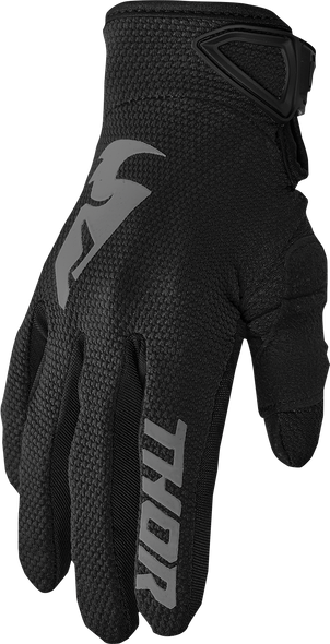 THOR Youth Sector Gloves - Black/Gray - Large 3332-1732