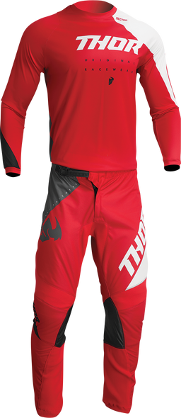 THOR Youth Sector Edge Jersey - Red/White - Large 2912-2249