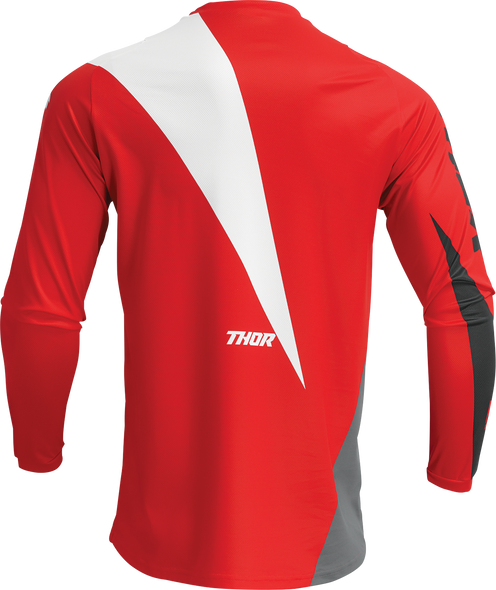 THOR Youth Sector Edge Jersey - Red/White - Medium 2912-2248