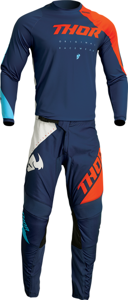 THOR Youth Sector Edge Jersey - Navy/Orange - XL 2912-2244