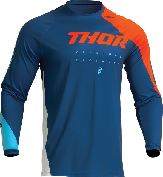 THOR Youth Sector Edge Jersey - Navy/Orange - XS 2912-2240