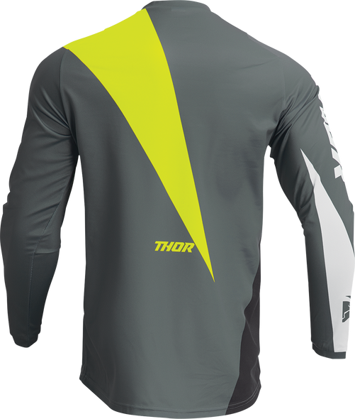 THOR Youth Sector Edge Jersey - Gray/Acid - Large 2912-2237