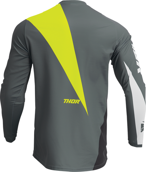 THOR Youth Sector Edge Jersey - Gray/Acid - Small 2912-2235