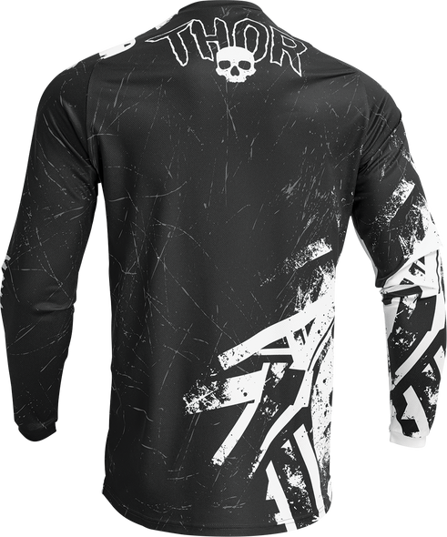 THOR Youth Sector Gnar Jersey - Black/White - Large 2912-2225