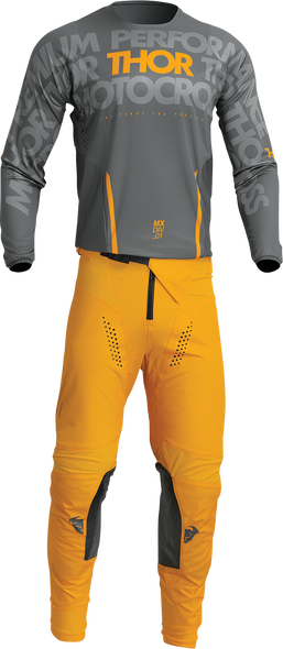 THOR Pulse Mono Jersey - Gray/Yellow - 3XL 2910-7108