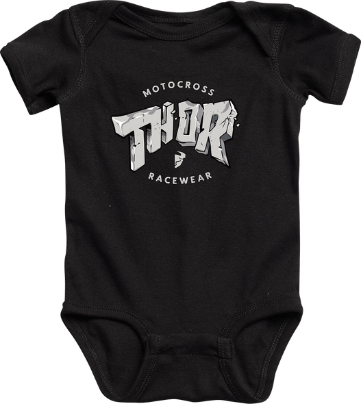 THOR Infant Stone Body Suit - Black - 0-6 months 3032-3554