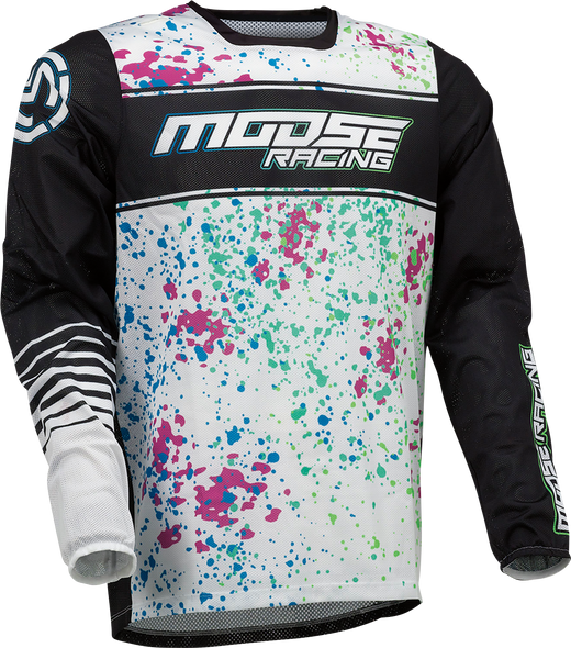 MOOSE RACING Sahara Jersey - Black/White - Medium 2910-7439