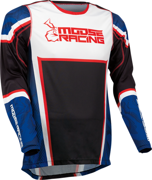 MOOSE RACING Agroid Jersey - Red/White/Blue/Black - Small 2910-7402