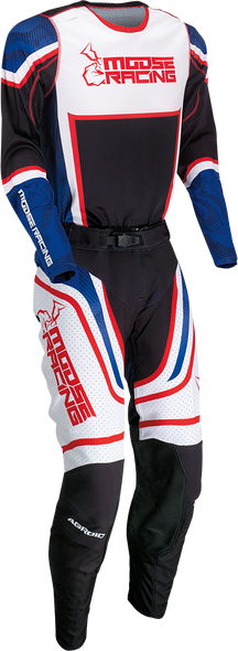 MOOSE RACING Agroid Jersey - Red/White/Blue/Black - Small 2910-7402