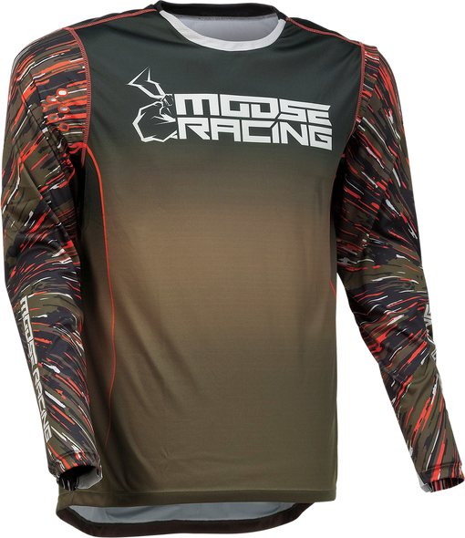 MOOSE RACING Agroid Jersey - Olive/Orange - Small 2910-6982