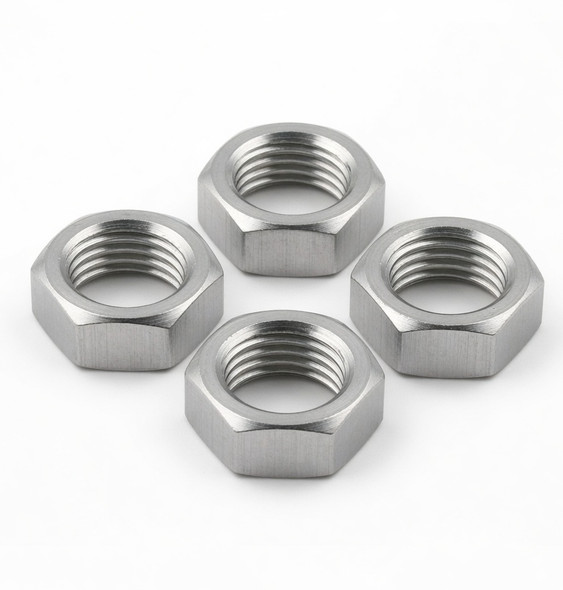 5/8-18 LH Thin Jam Nuts - 4-Pack Steel Zinc Finish