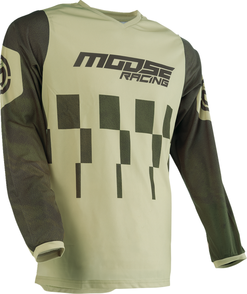 MOOSE RACING Qualifier Jersey - Green/Tan - XL 2910-7545