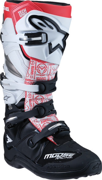MOOSE RACING Tech 7 Boots - Black/White/Red - US 10 0212024-1225-10