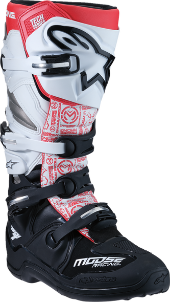 MOOSE RACING Tech 7 Boots - Black/White/Red - US 7 0212024-1225-7