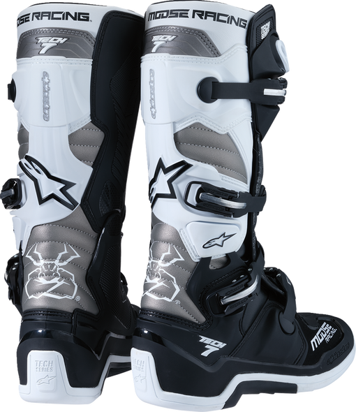 MOOSE RACING Tech 7 Boots - Black/White/Gray - US 13 0212024-153-13