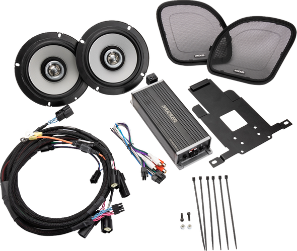KICKER 6-1/2" Speaker/300 W Amplifier Kit - Road Glide 50HDR154