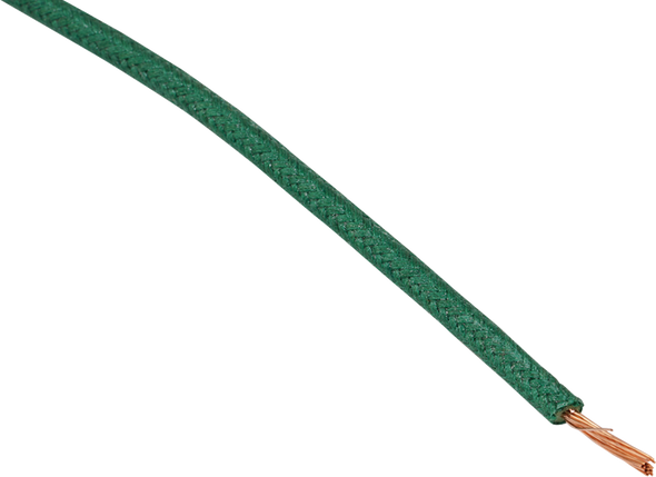 NAMZ 25' Cloth-Braided Wire Spool - 16 Gauge - Green NCBW-8
