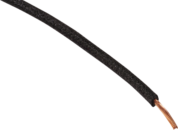 NAMZ 25' Cloth-Braided Wire Spool - 16 Gauge - Black NCBW-0