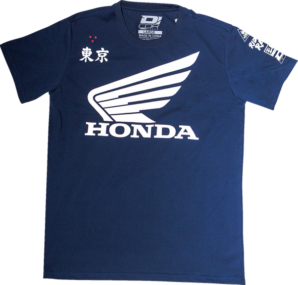 D'COR VISUALS Honda Factory T-Shirt - Navy - Large 80-123-3