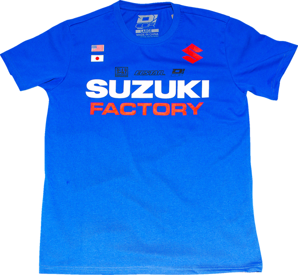 D'COR VISUALS Suzuki Factory T-Shirt - Blue - Large 80-128-3