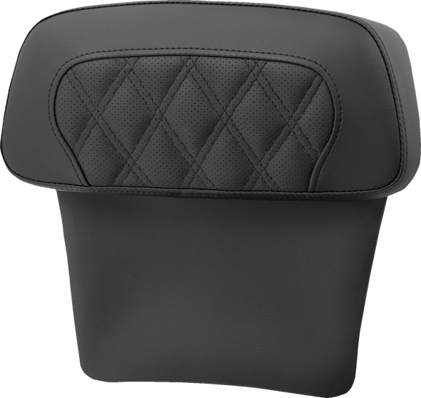 SADDLEMEN Chopped Tour Pak Backrest Pad - RoadSofa* - Perforated Black w/ Lattice Stitch - FLT/FLH '14-'23 814-07-CPACK-LS