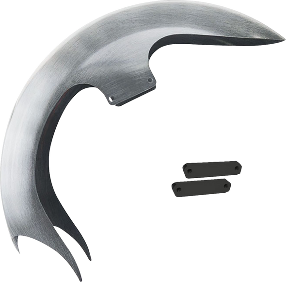 PAUL YAFFE BAGGER NATION Talon Front Fender - 23" Wheel - With Black Fender Adapter - Touring Models TALON23-14L-B