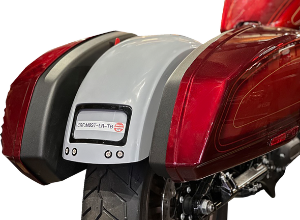 PAUL YAFFE BAGGER NATION The Fix Rear Fender - Black Frame Plate - With Thunder Bolts - M8 Softail? CRF-M8ST-LR-TB-B