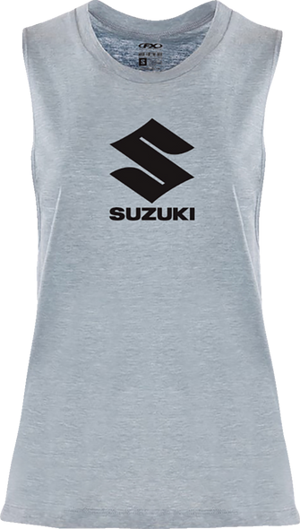 FACTORY EFFEX Women's Suzuki Idol Muscle Tank Top - Light Heather Blue - Medium 27-87452