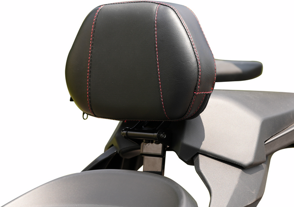 SHOW CHROME Grande Backrest - Driver - Ballistic Red Stitch - Can-Am Ryker 41-416CRED