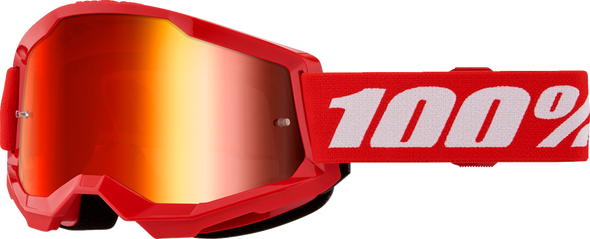 100% Strata 2 Goggle - Red - Mirror Red 50028-00018
