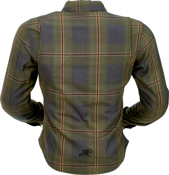 Z1R Women's Flannel Shirt - Olive - XL 3041-0688