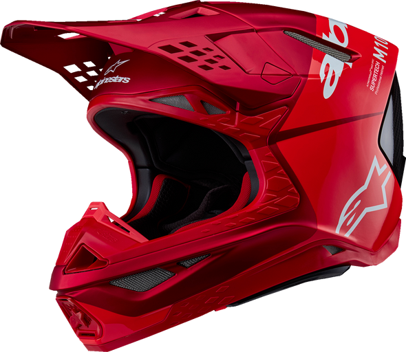 ALPINESTARS Supertech M10 Helmet - Flood - MIPS? - Red Fluo/Red - Medium 8301023-3003-M