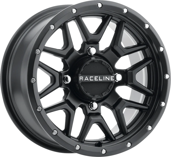 RACELINE WHEELS Wheel - Krank - Simulated Beadlock - Front/Rear - Black - 14x7 - 4/156 - 6+1 (+38 mm) A94B-47056+38