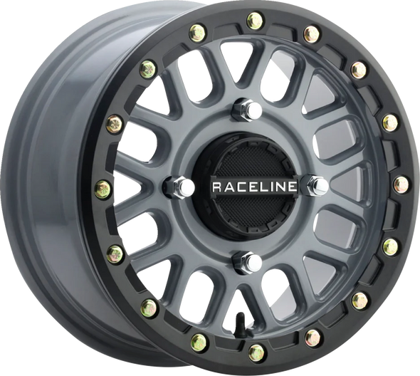 RACELINE WHEELS Wheel - Podium - Beadlock - Front/Rear - Stealth Gray - 15x6 - 4/156 - 5+1 (+40 mm) A93SG-56056+40