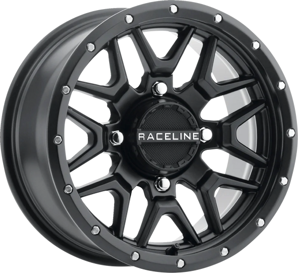 RACELINE WHEELS Wheel - Krank - Simulated Beadlock - Front/Rear - Black - 14x7 - 4/110 - 5+2 (+10 mm) A94B-47011+10