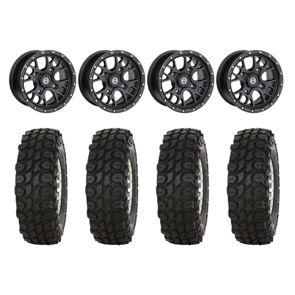 Moose 545X 14" UTV Wheels 32" XComp ATR Tires Polaris RZR XP 1000 / PRO XP